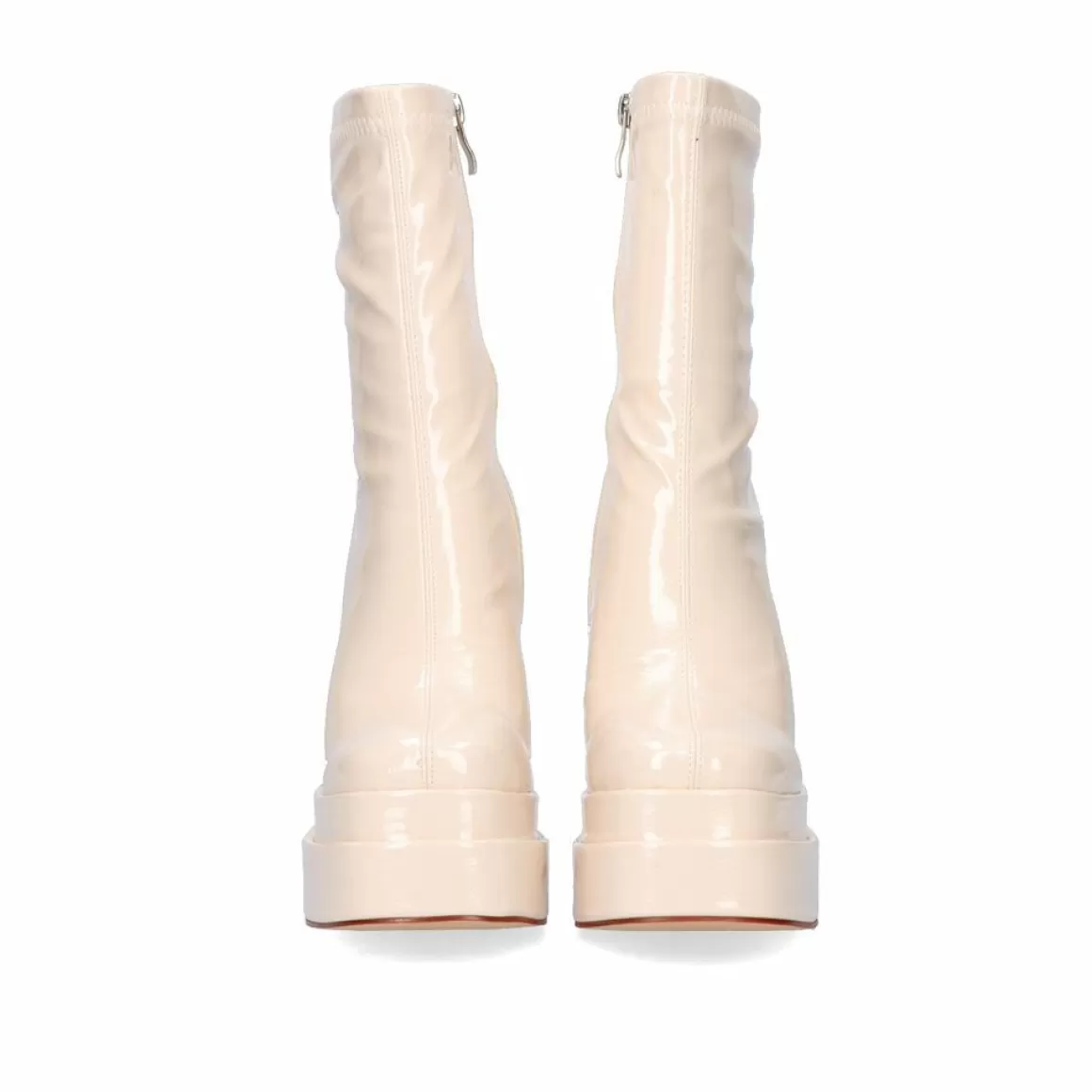 Exe Shoes Botins>Bota De Tornozelo Estilo Meia Bege Com Calcanhar T3826-M2738