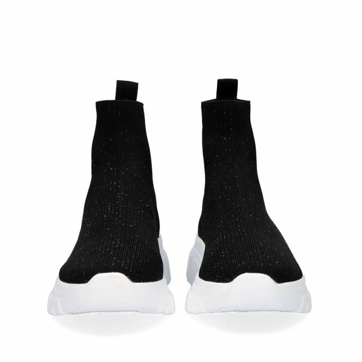 Exe Shoes Botinhas>Bota Estilo Meia Com Plataforma Exe44 Em Pewter Com Brilho