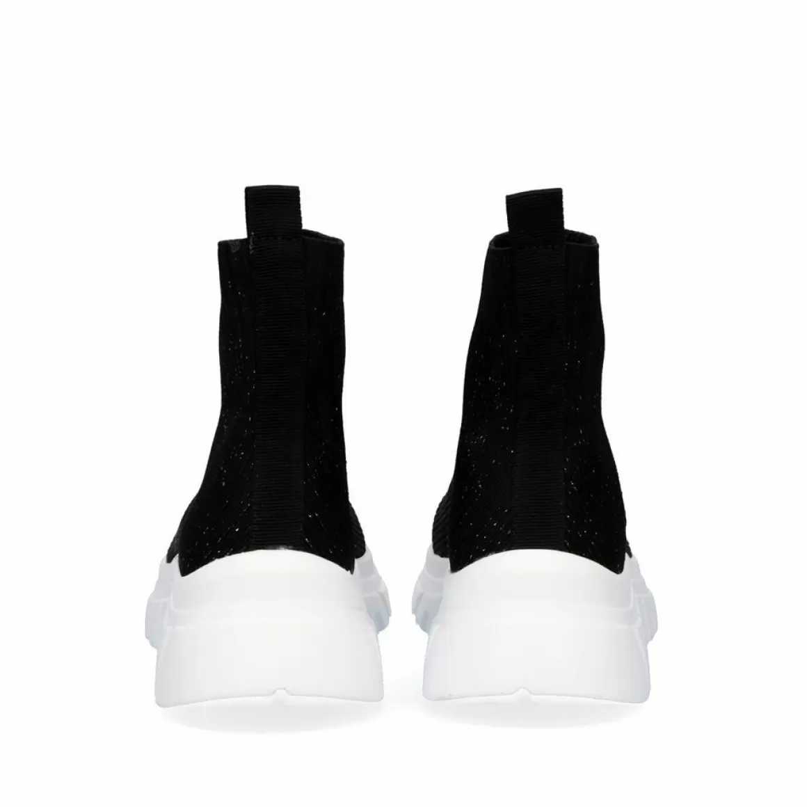 Exe Shoes Botinhas>Bota Estilo Meia Com Plataforma Exe44 Em Pewter Com Brilho