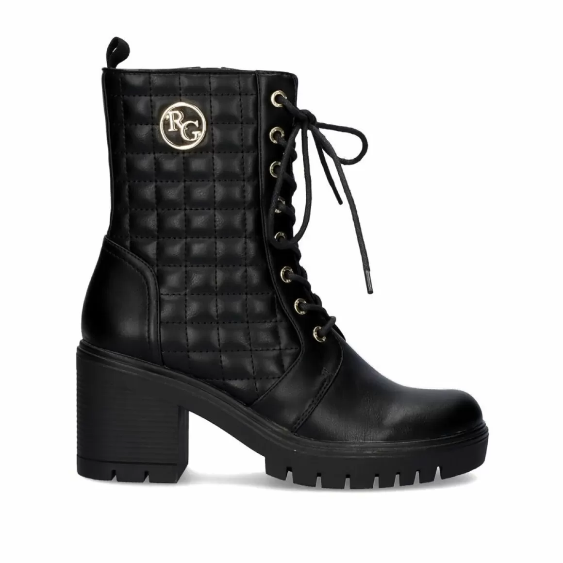 Exe Shoes Botinhas>Botas Estilo Militar Com Salto Rita-635 Em Preto