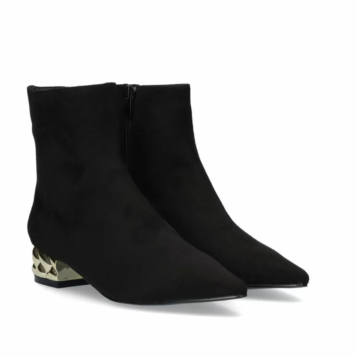 Exe Shoes Botins>Botins De Salto Baixo Latin Microfiber-221 Preto
