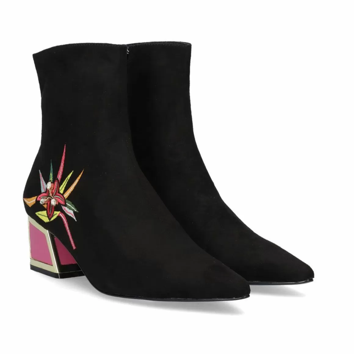 Exe Shoes Botins>Botins Exe De Salto Baixo Rio-310 Preto