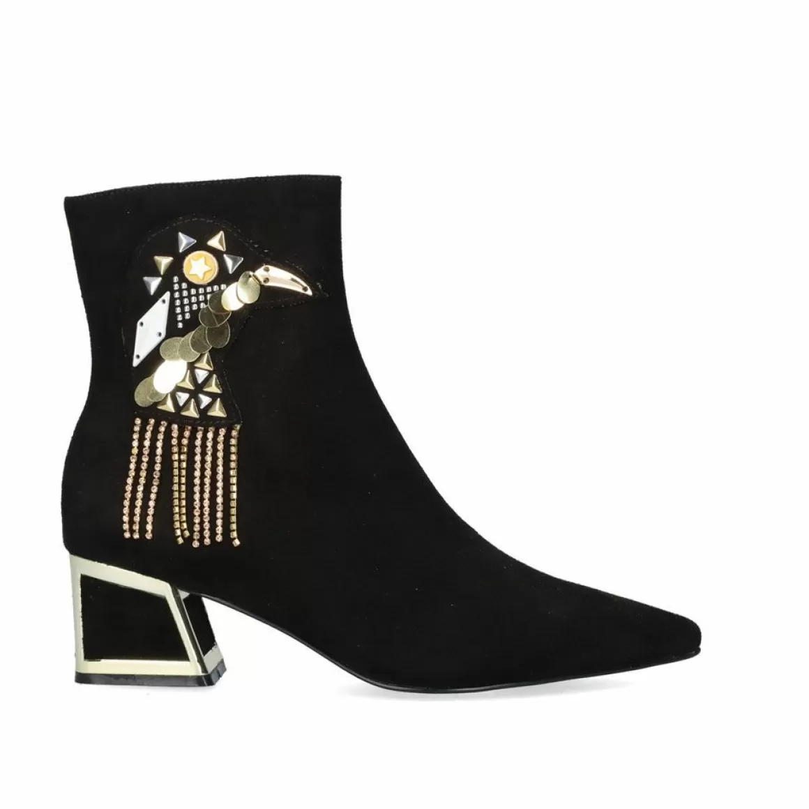 Exe Shoes Botins>Botins Exe De Salto Baixo Rio-331 Preto