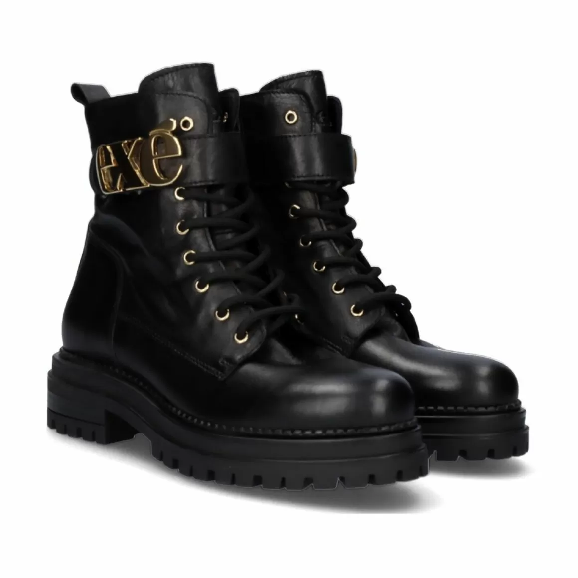 Exe Shoes Botinhas>Espolio Estilo Militar 723Kb Preto
