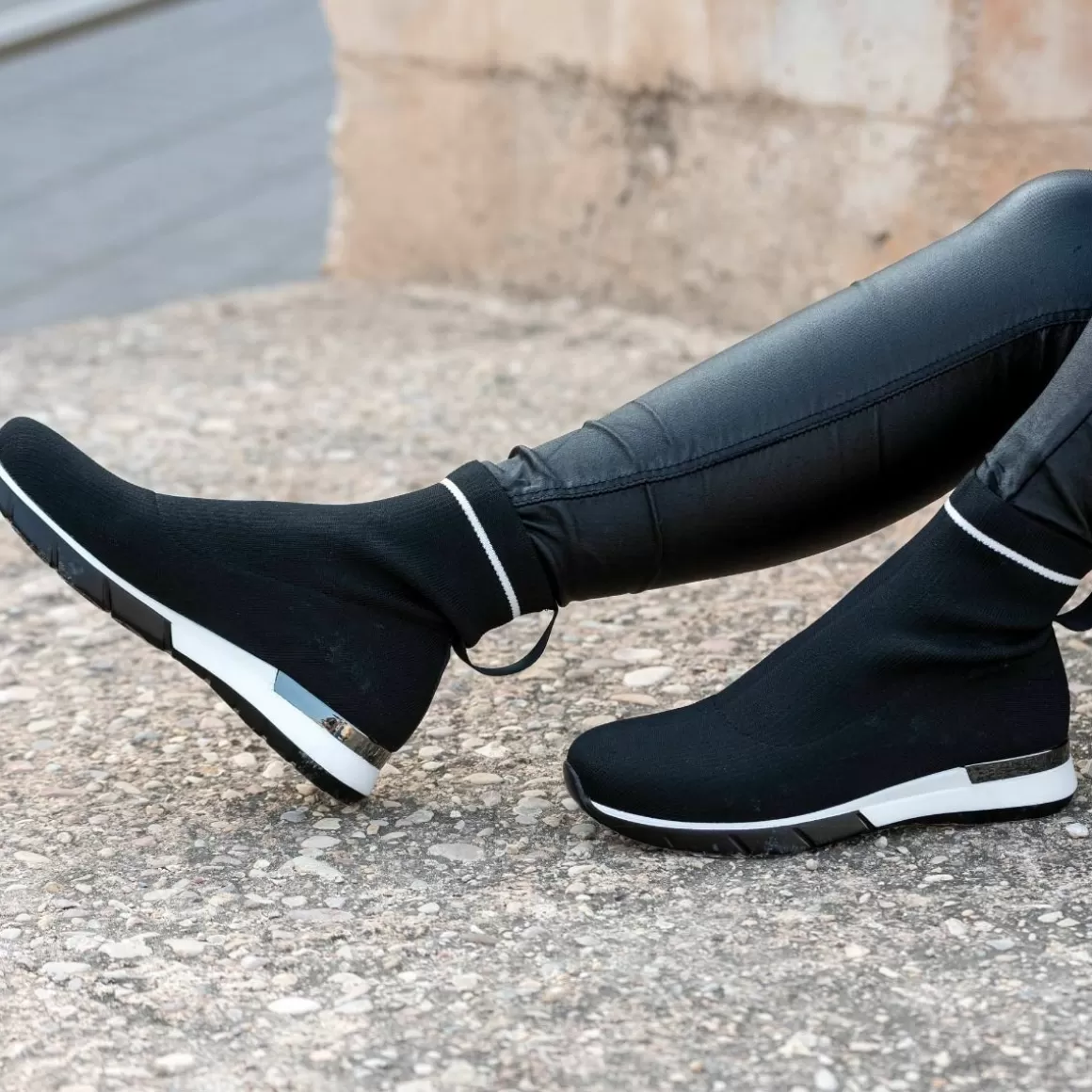 Exe Shoes Botinhas>Estilo Meia Desportiva Y2317-H302 Em Preto