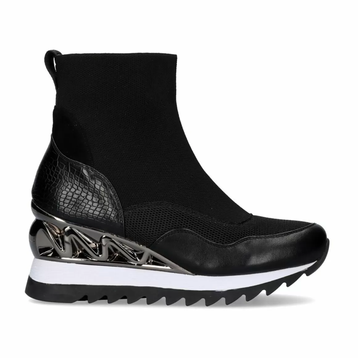 Exe Shoes Botinhas>Meia Com Cunha Y2327-H277 Em Preto
