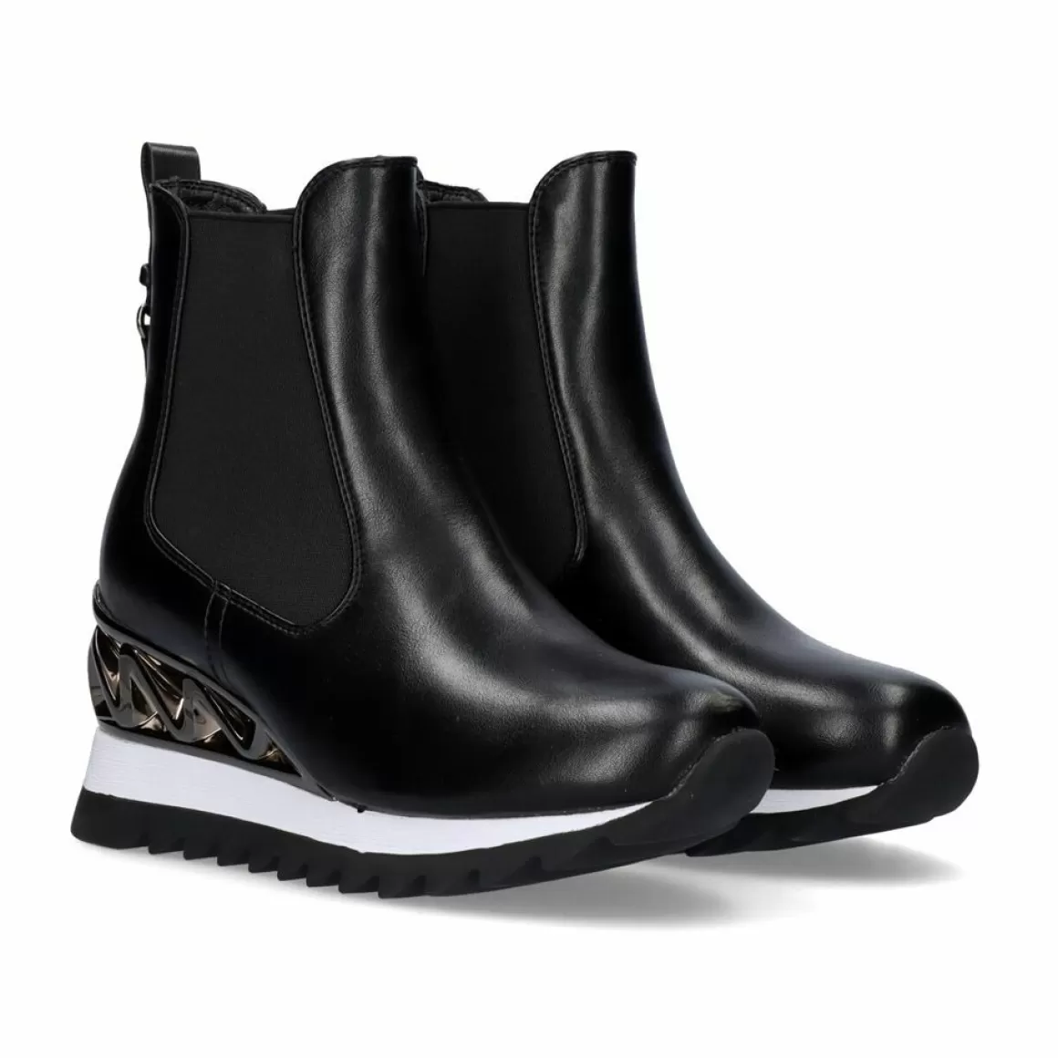 Exe Shoes Botinhas>Meia Com Cunha Y2327-H295 Em Preto