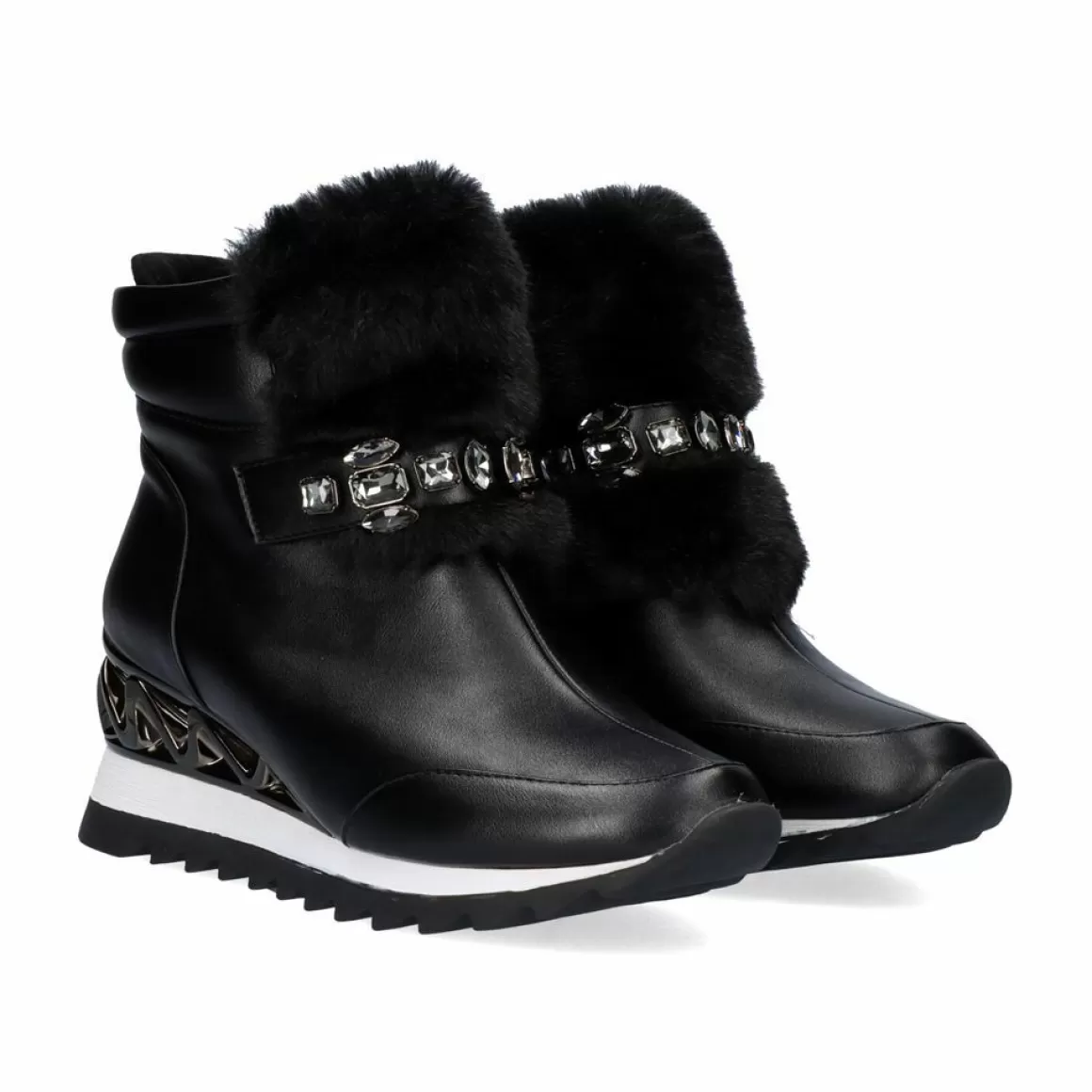 Exe Shoes Botins>Meias Boot Tenis Com Cabelo Em Preto Y2327-J88