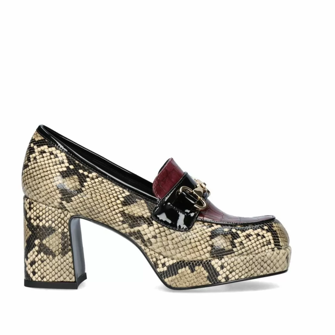 Exe Shoes Flat Shoes>Mocassim Exe Marion-821 Cobra Bege