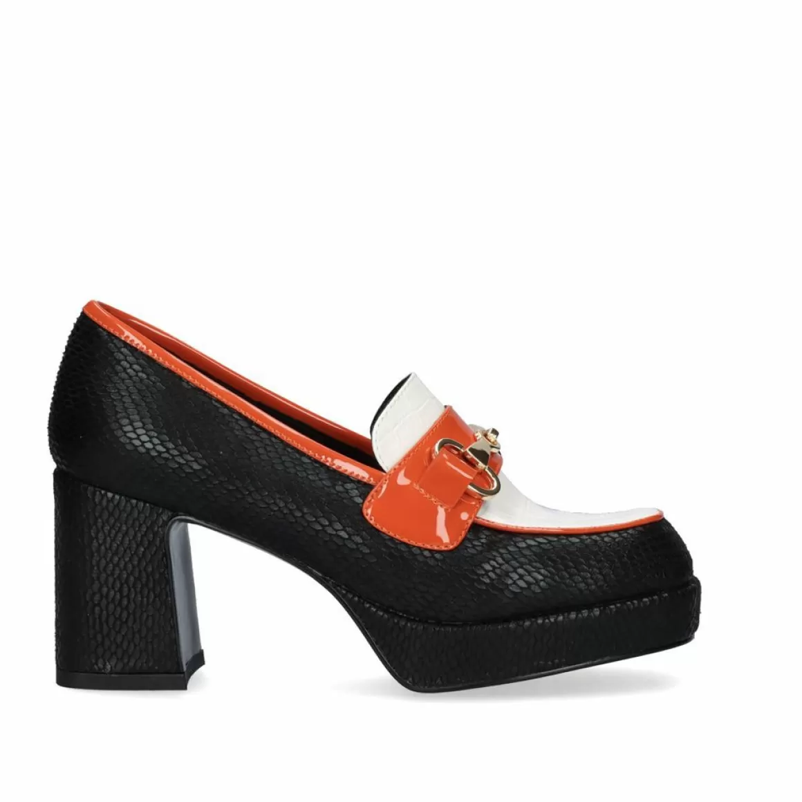 Exe Shoes Flat Shoes>Mocassim Exe Marion-821 Cobra Preta