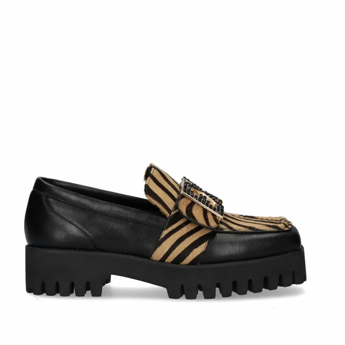 Exe Shoes Flat Shoes>Mocassim Exe P212-W168T Zebra Bege