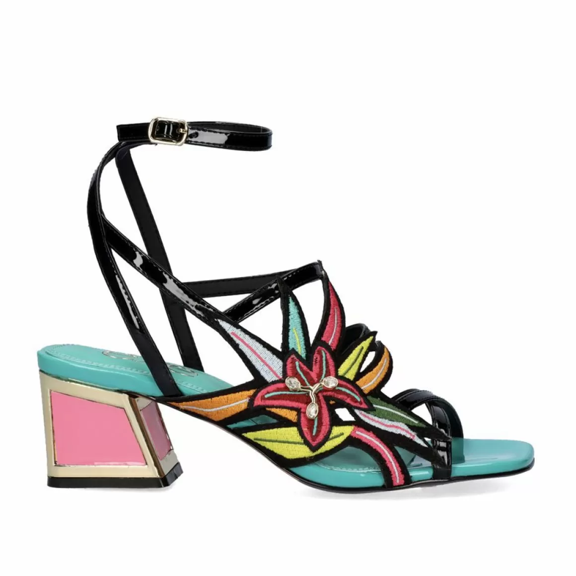 Exe Shoes Sandálias De Salto>Nova Sandalia De Salto Baixo Luisa-400 Preto