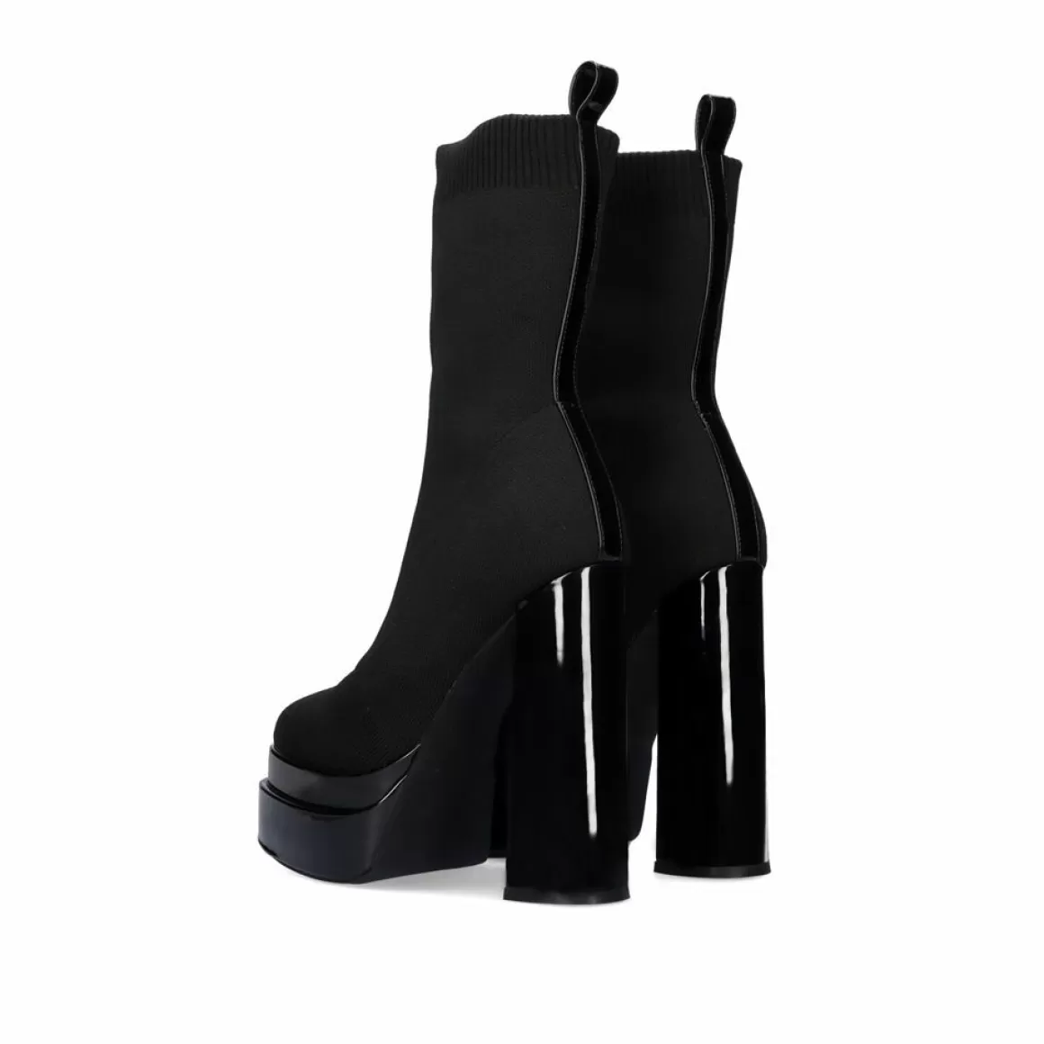 Exe Shoes Botinhas>Salto Esatilo Meia Com Plataforma Dupla T3729-L1561 Em Preto
