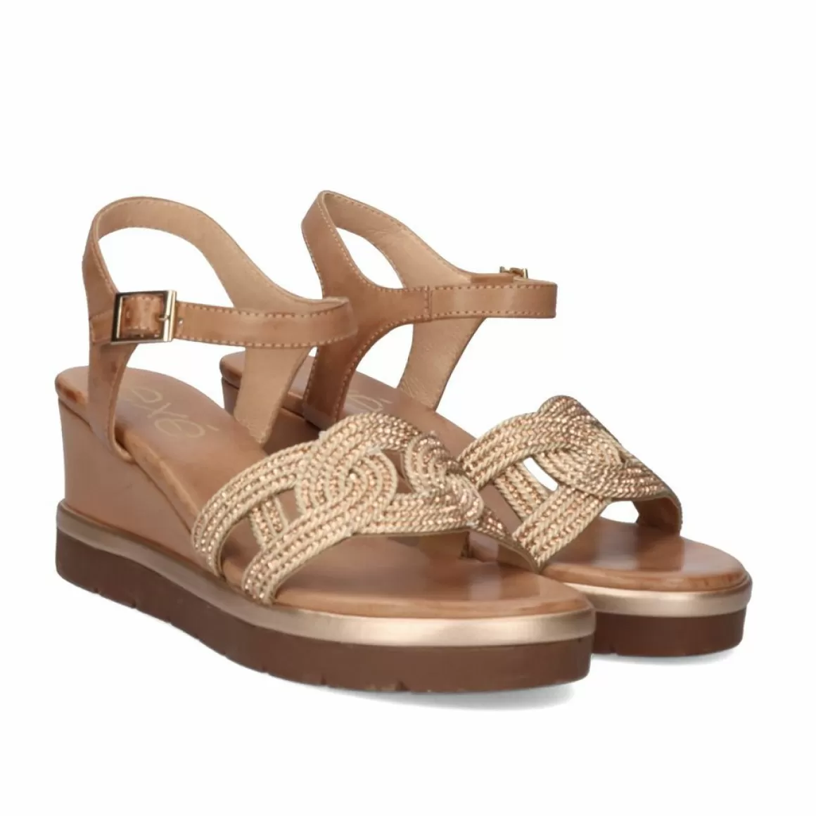 Exe Shoes Cunhas>Sandalia Com Cunha Ipanema-926 Rosa Dourado