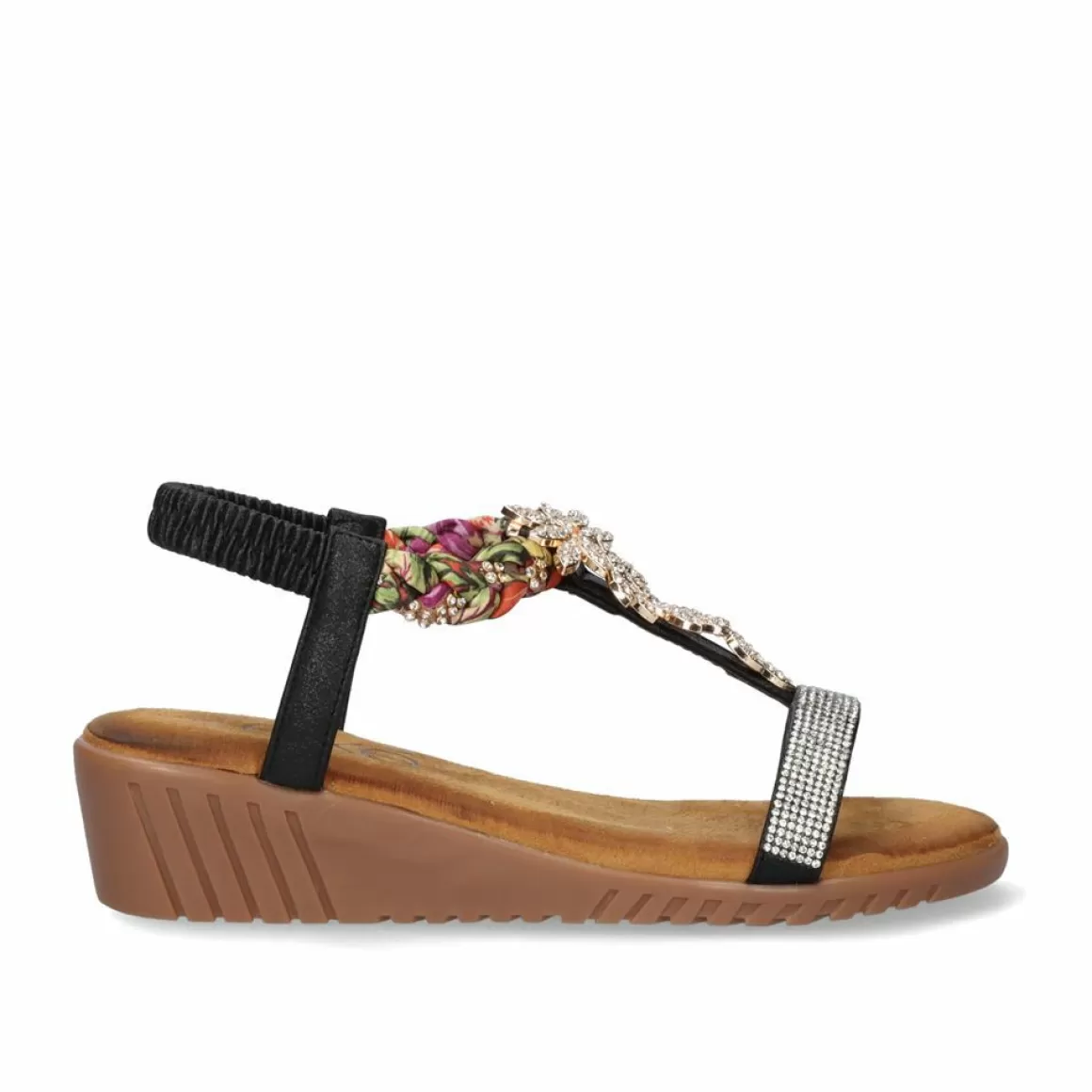 Exe Shoes Cunhas>Sandalia Cunha Exe Confort 721-Ex27 Preto