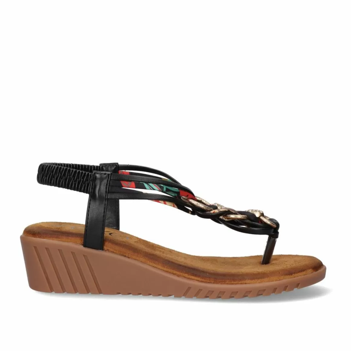 Exe Shoes Cunhas>Sandalia Cunha Exe Confort 721-Ex4 Preto