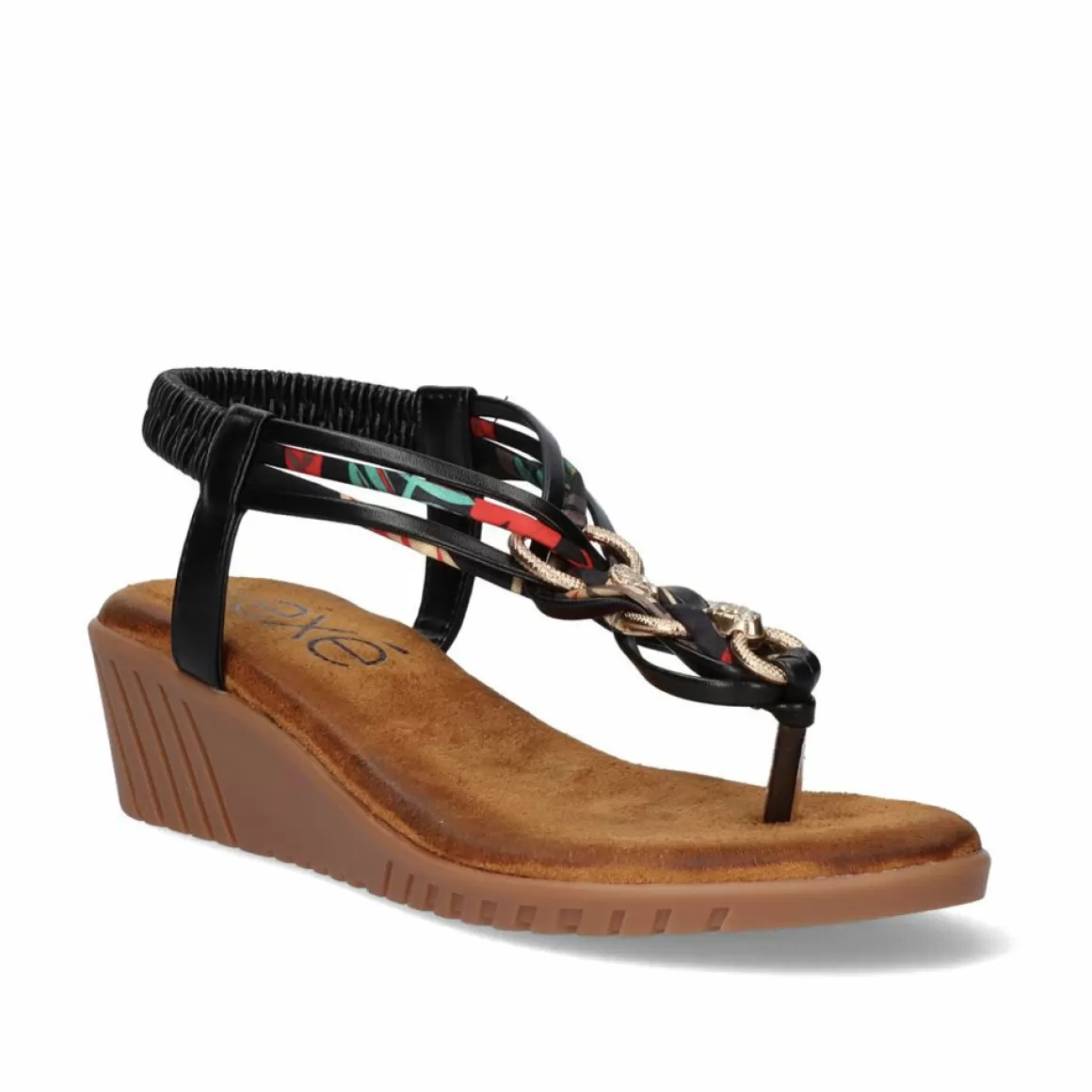 Exe Shoes Cunhas>Sandalia Cunha Exe Confort 721-Ex4 Preto