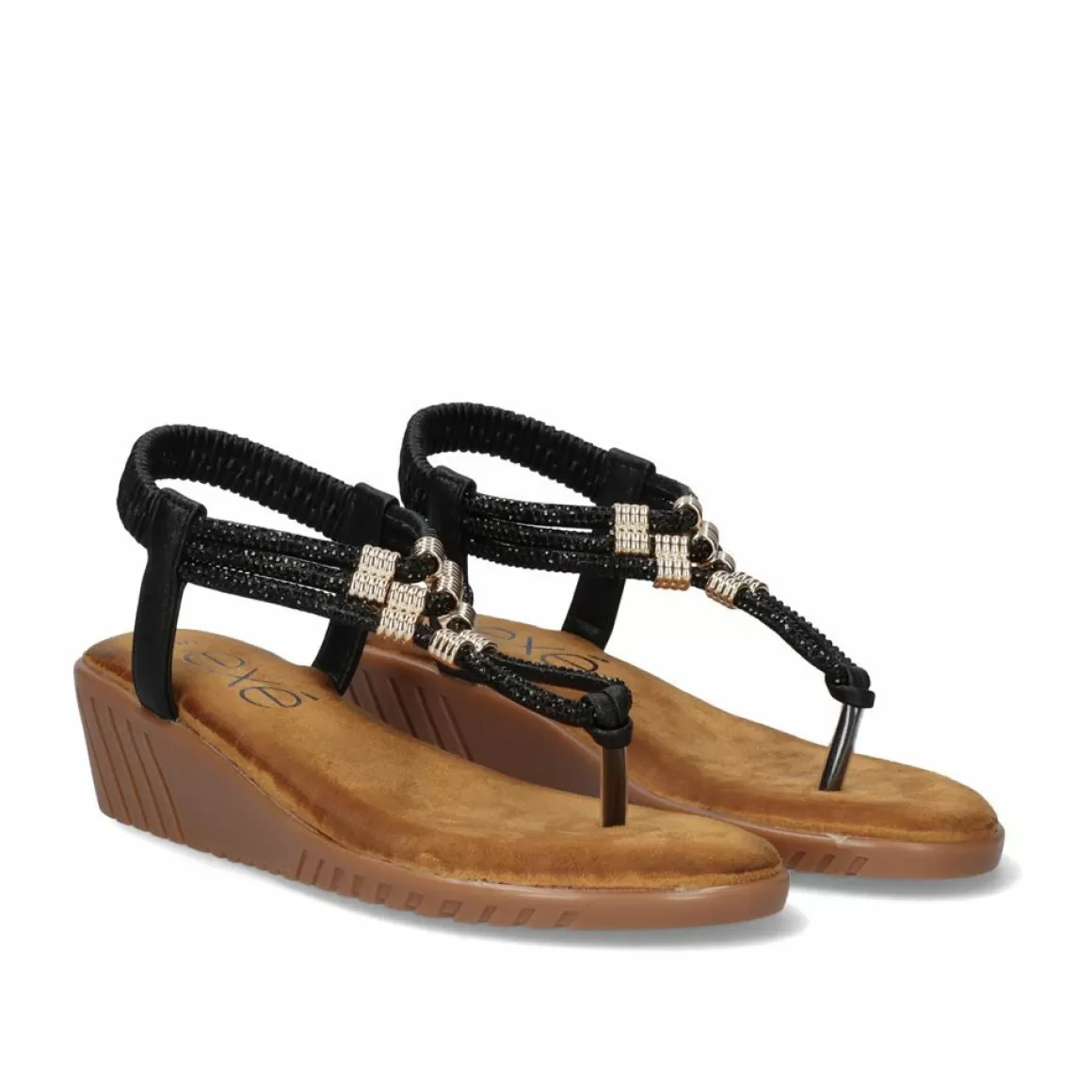 Exe Shoes Cunhas>Sandalia Cunha Exe Confort 721-Jd24 Preto