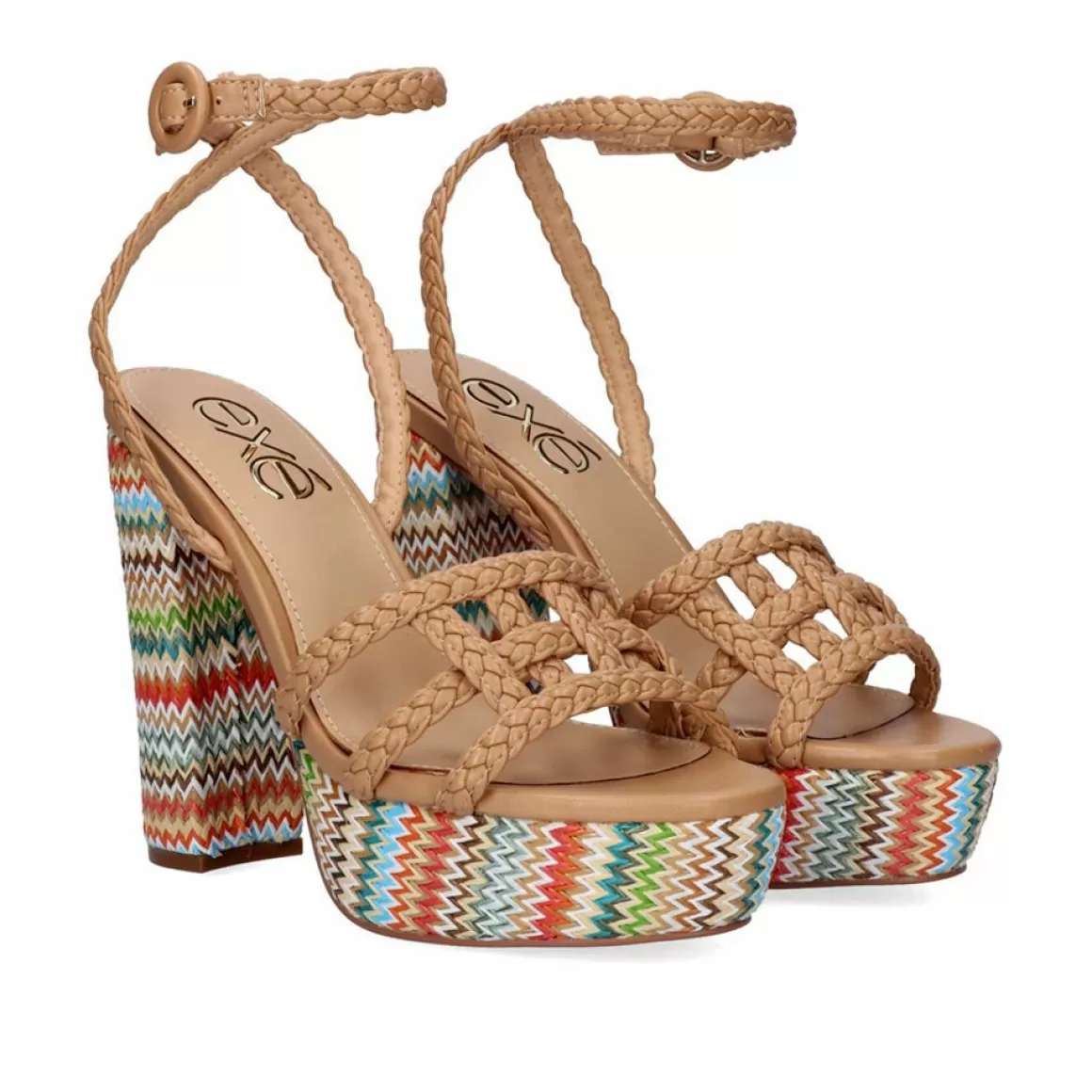 Exe Shoes Sandálias De Salto>Sandalia De Calcanhar Ophelia-510 Bege