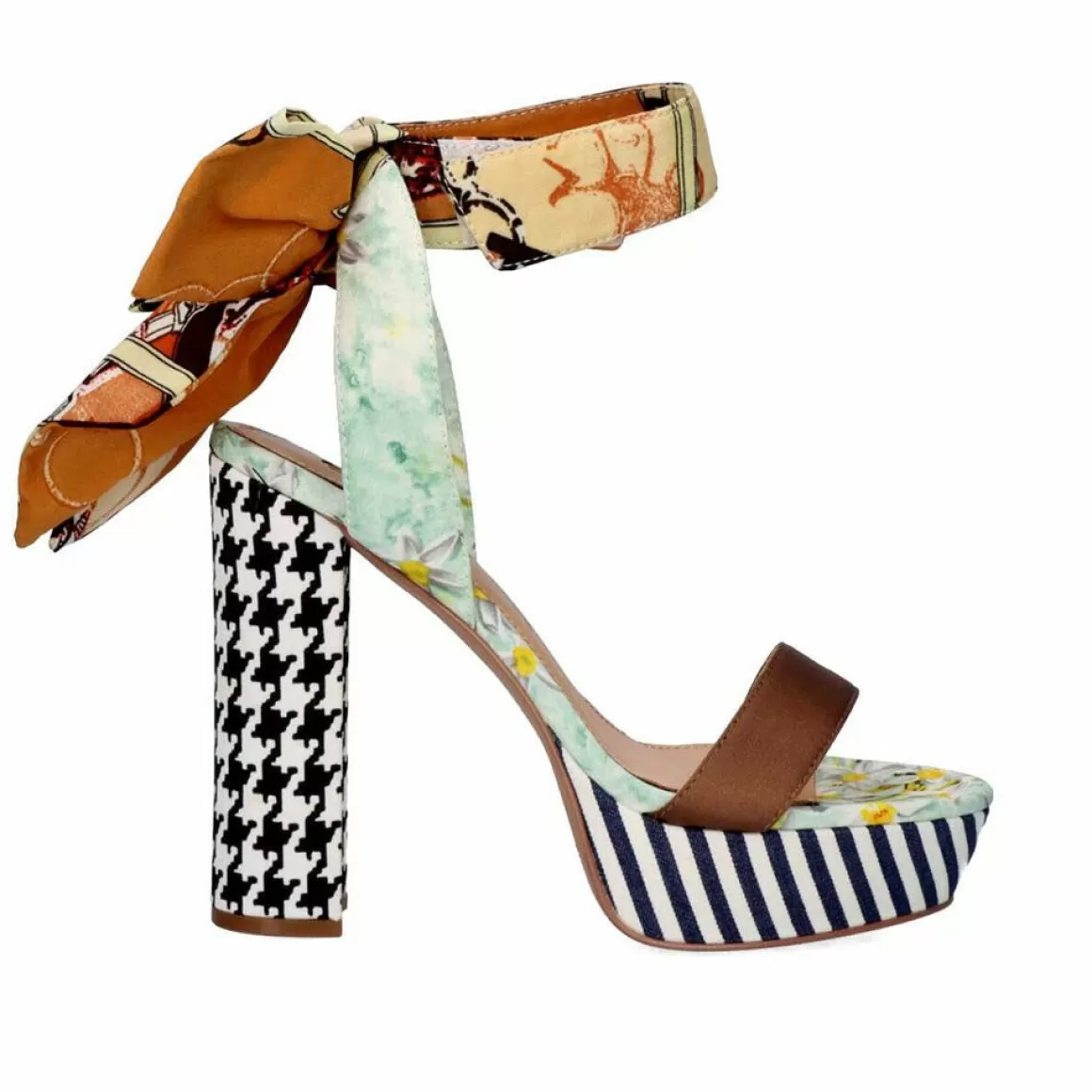 Exe Shoes Sandálias De Salto>Sandalia De Calcanhar Ophelia-722 Marrom