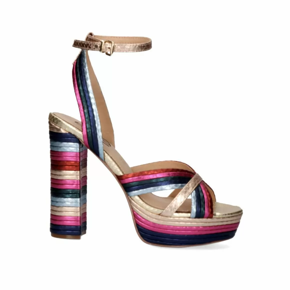 Exe Shoes Sandálias De Salto>Sandalia De Calcanhar Ophelia-832 Multicolor