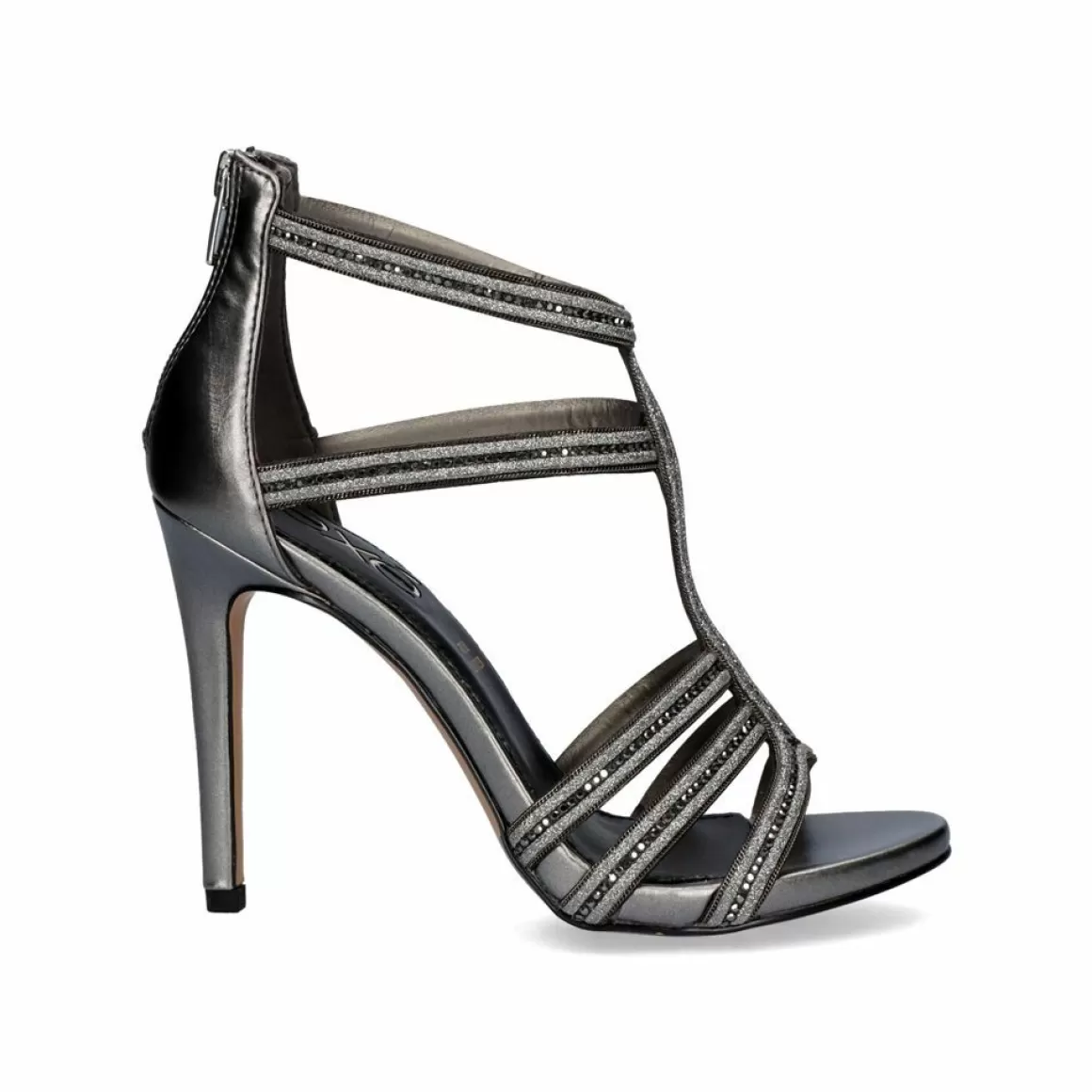 Exe Shoes Sandálias De Salto>Sandalia De Calcanhar Silvia-536 Pewter