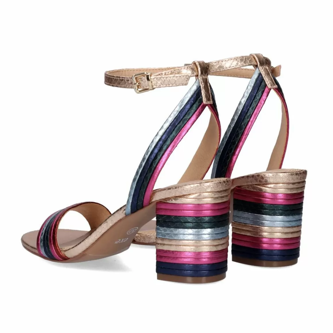 Exe Shoes Sandálias De Salto>Sandalia De Salto Adele-477 Snake Multicolorido