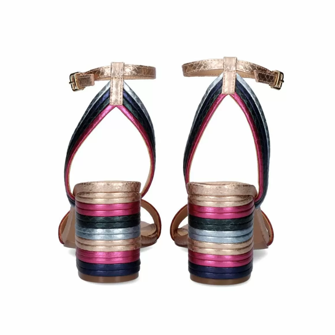 Exe Shoes Sandálias De Salto>Sandalia De Salto Adele-477 Snake Multicolorido