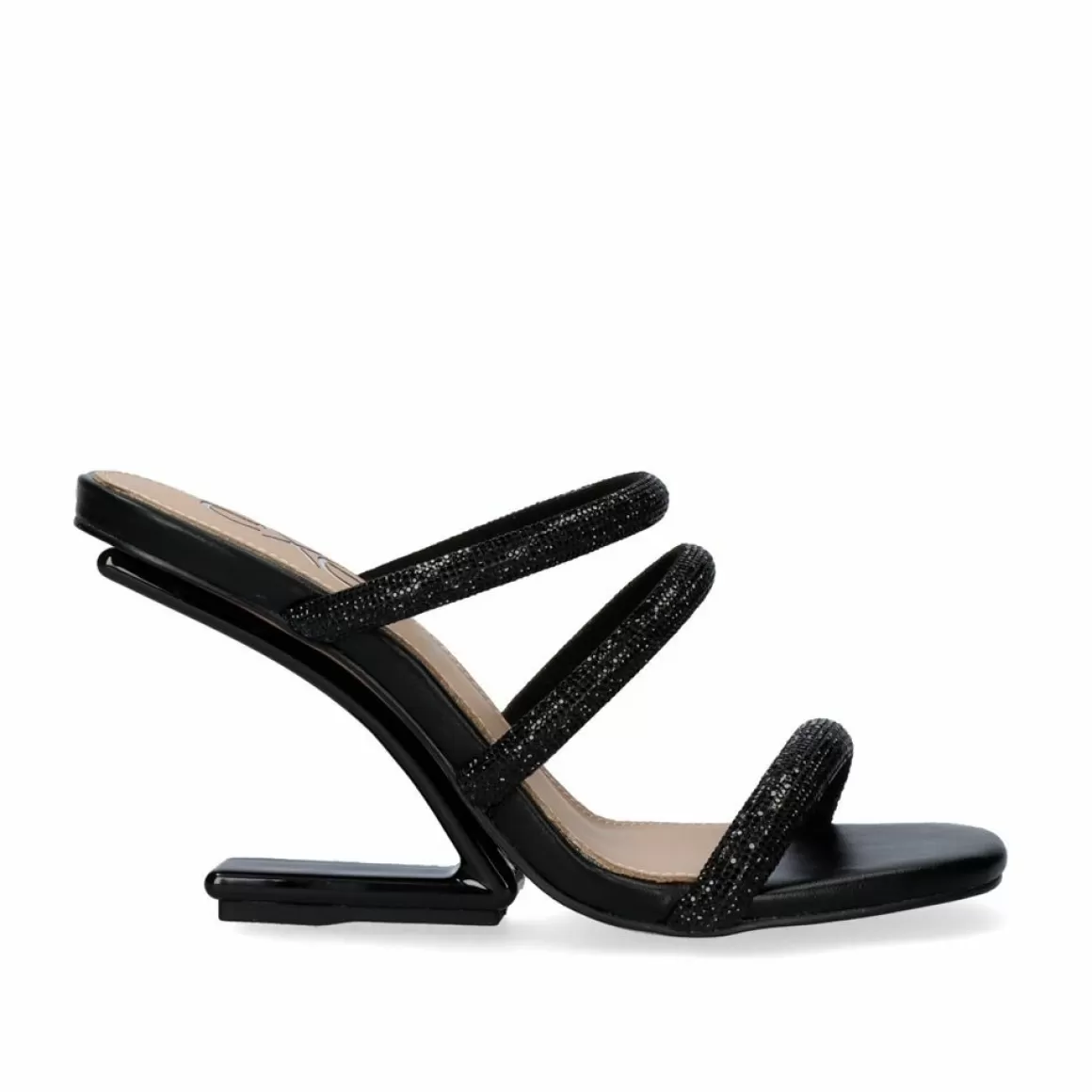 Exe Shoes Sandálias De Salto>Sandalia De Salto Alto Maggie-822 Strass Preta