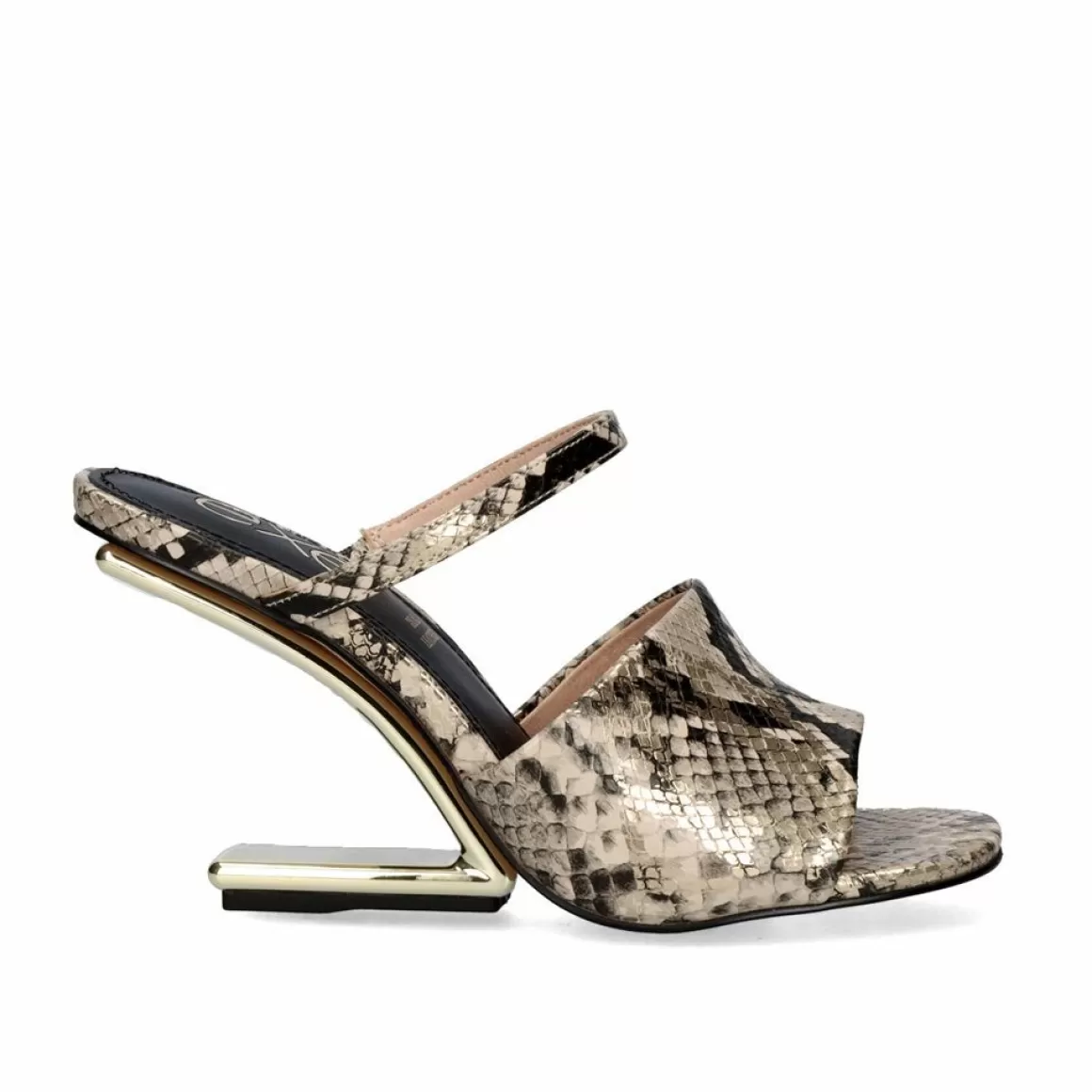 Exe Shoes Sandálias De Salto>Sandalia De Salto Alto Maggie-865 Cobra Beige