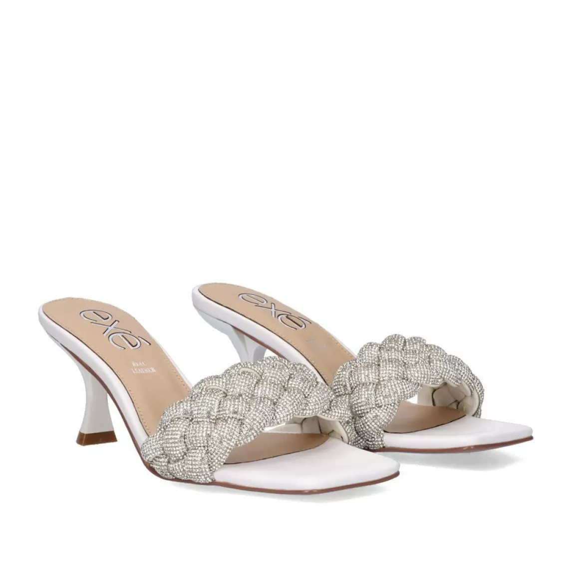 Exe Shoes Sandálias De Salto>Sandalia De Salto Baixo Jennifer-040 Branco