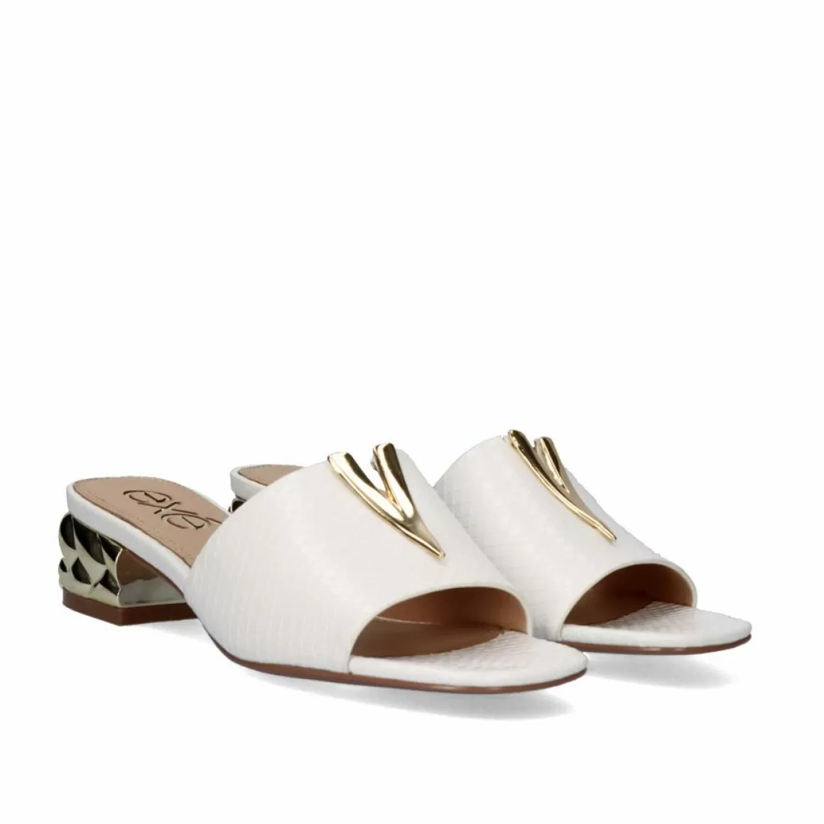 Exe Shoes Sandálias>Sandalia De Salto Baixo Katy-811 Branco