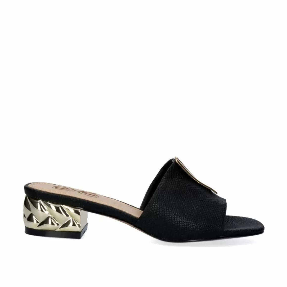 Exe Shoes Sandálias>Sandalia De Salto Baixo Katy-811 Preto