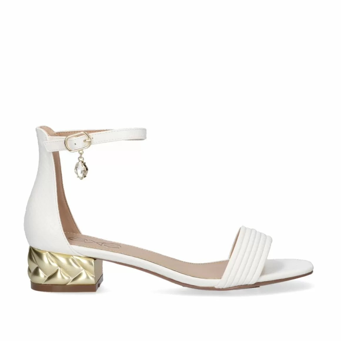 Exe Shoes Sandálias De Salto>Sandalia De Salto Baixo Katy-818 Branco