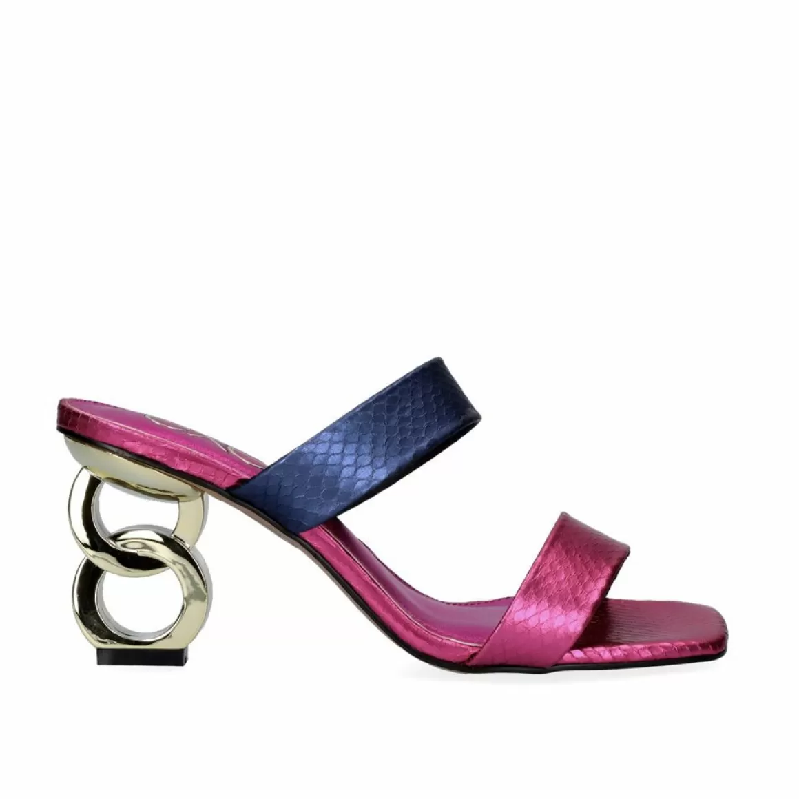 Exe Shoes Sandálias De Salto>Sandalia De Salto Baixo Lilian-162 Fuxia