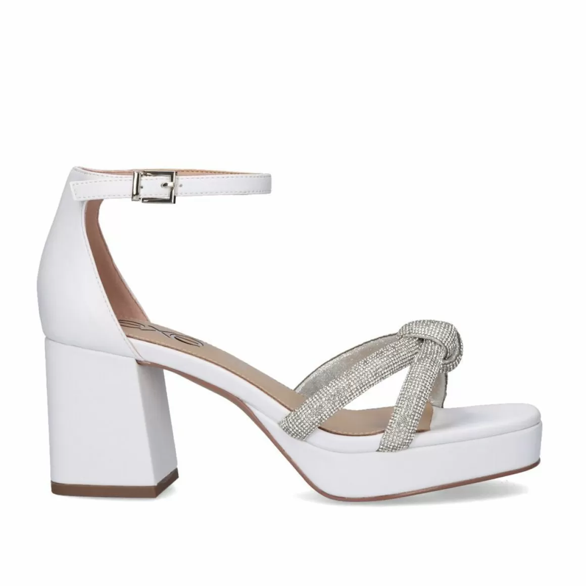 Exe Shoes Sandálias De Salto>Sandalia De Salto Baixo Lina-210 Branco