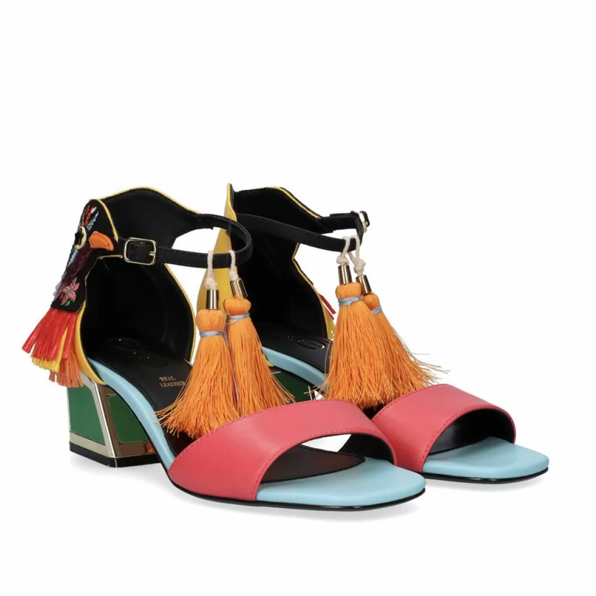 Exe Shoes Sandálias De Salto>Sandalia De Salto Baixo Luisa-277 Amarelo
