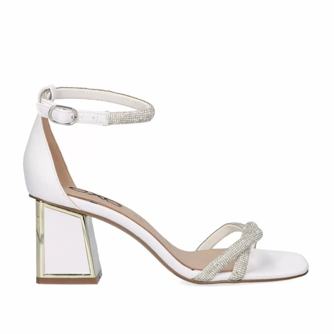 Exe Shoes Sandálias De Salto>Sandalia De Salto Baixo Mina-160 Branco