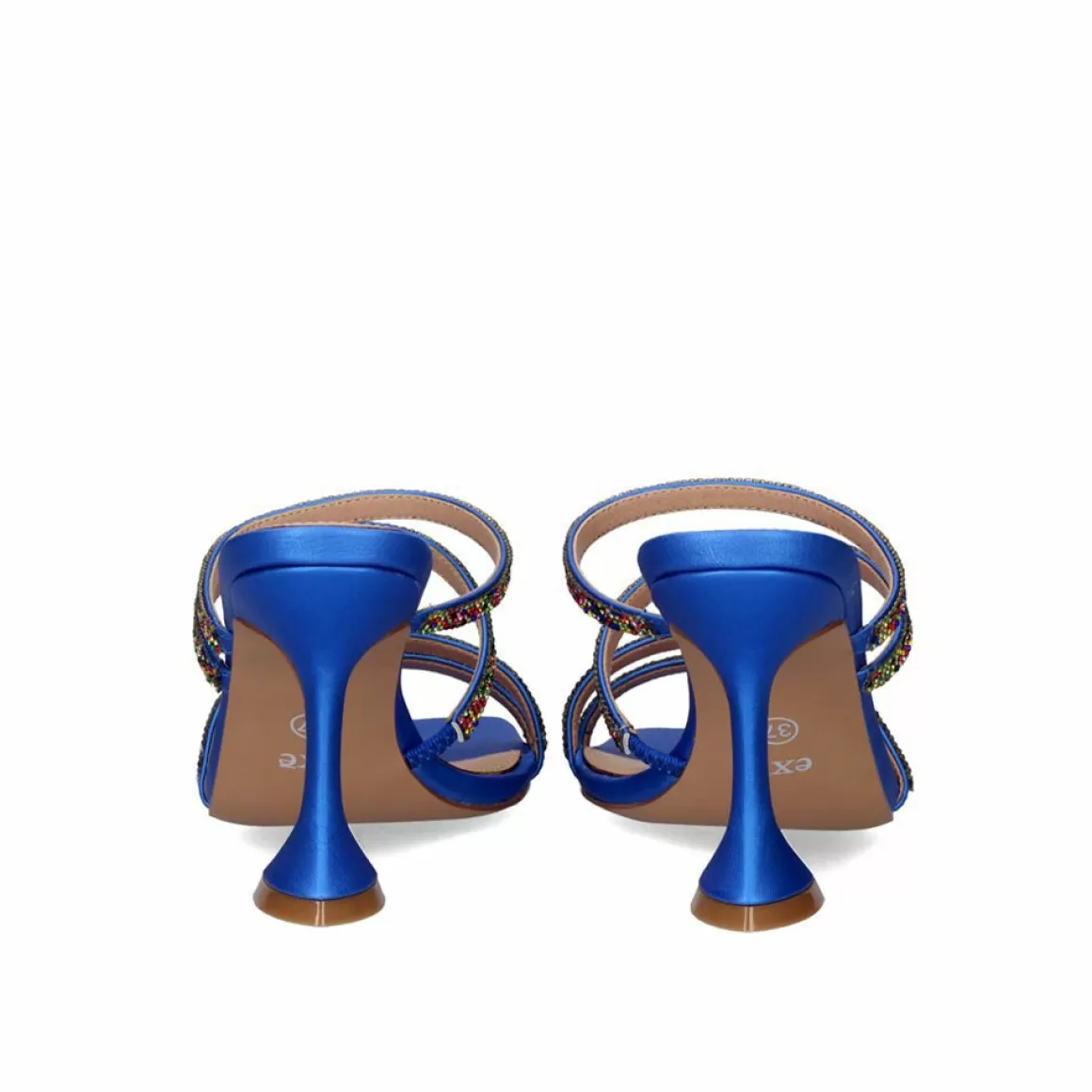 Exe Shoes Sandálias De Salto>Sandalia De Salto Bianca-759 Strass Azul Multicolor