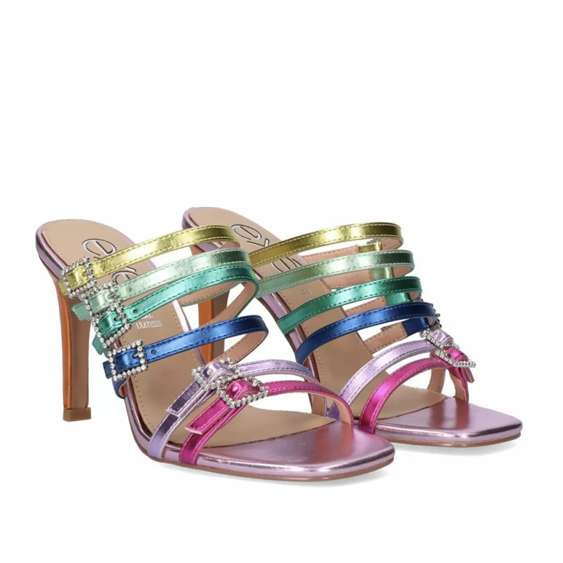 Exe Shoes Sandálias>Sandalia De Salto Exe Victoria -343 Metalic Multicolor