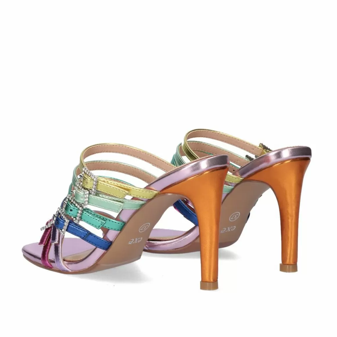Exe Shoes Sandálias>Sandalia De Salto Exe Victoria -343 Metalic Multicolor