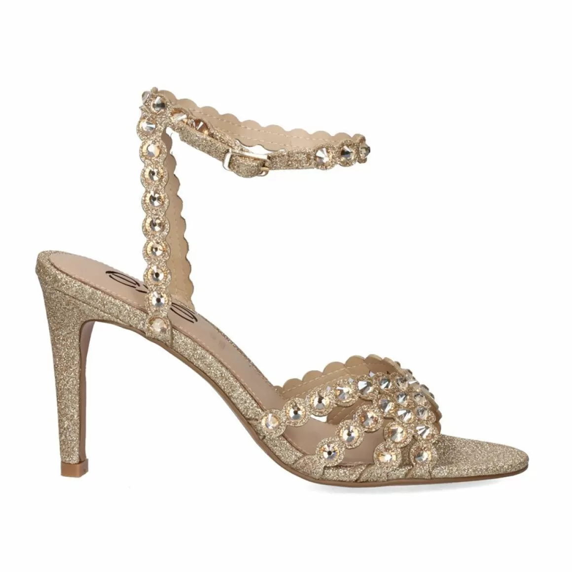 Exe Shoes Sandálias De Salto>Sandalia De Salto Rebeca-376 Glitter Ouro