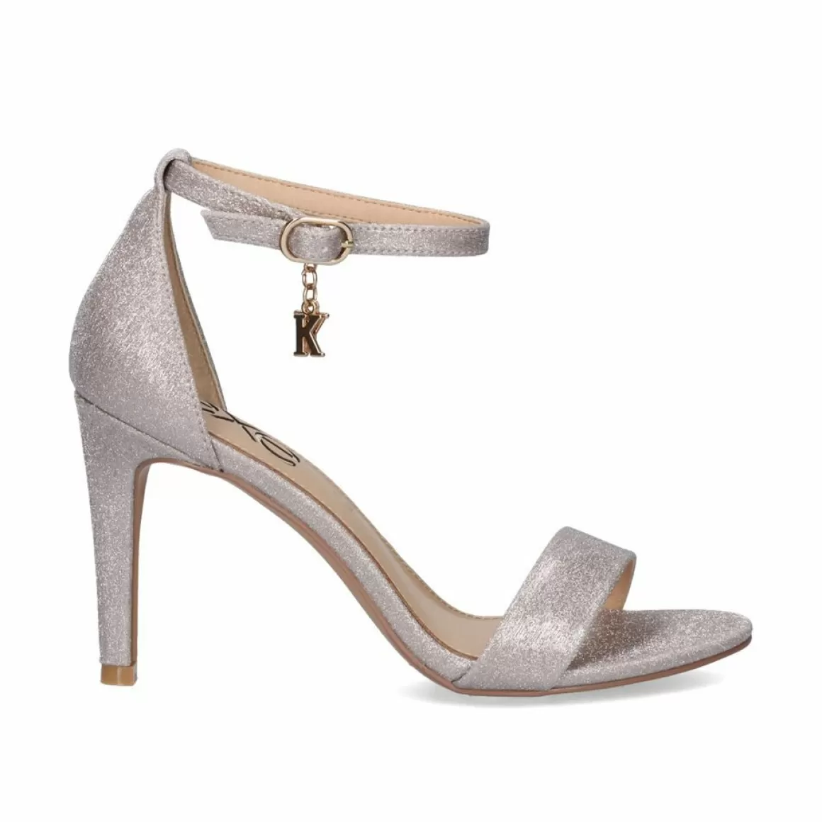 Exe Shoes Sandálias De Salto>Sandalia De Salto Rebeca-931 Glitter Ouro Rosa