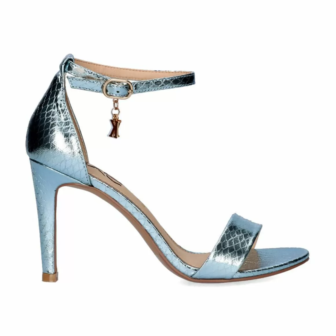 Exe Shoes Sandálias>Sandalia De Salto Rebeca-931 Serpente Green Metal