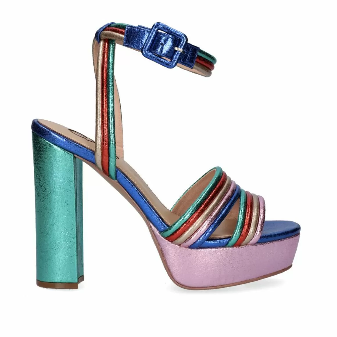 Exe Shoes Sandálias De Salto>Sandalia De Salto Verao-23 Ophelia-829 Verde Metalico