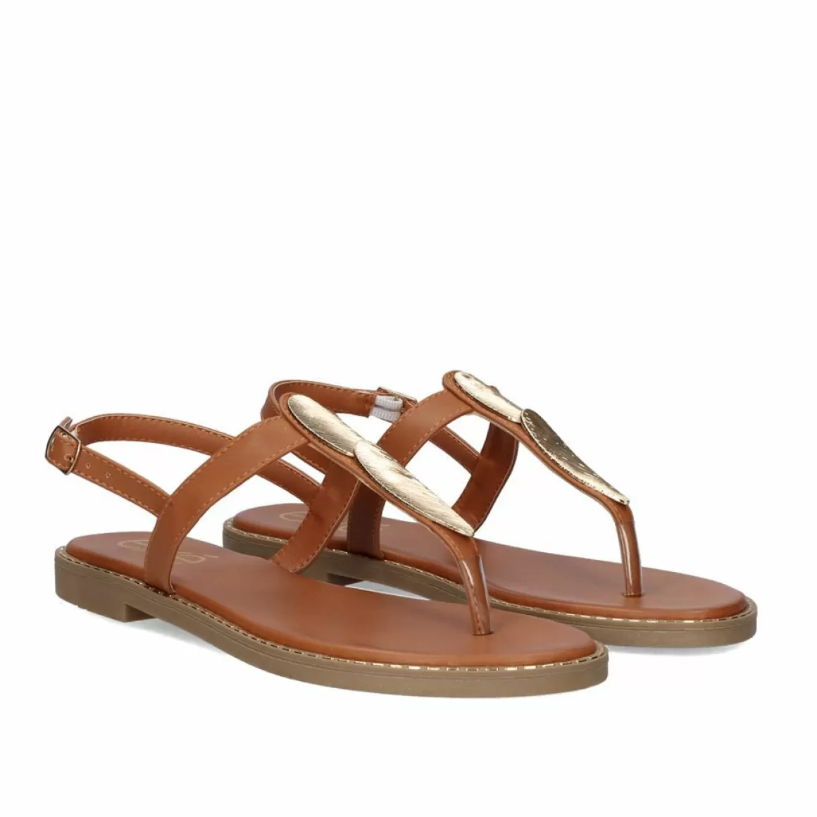 Exe Shoes Sandálias Planas>Sandalia Plana 23V P3375-57 Tan