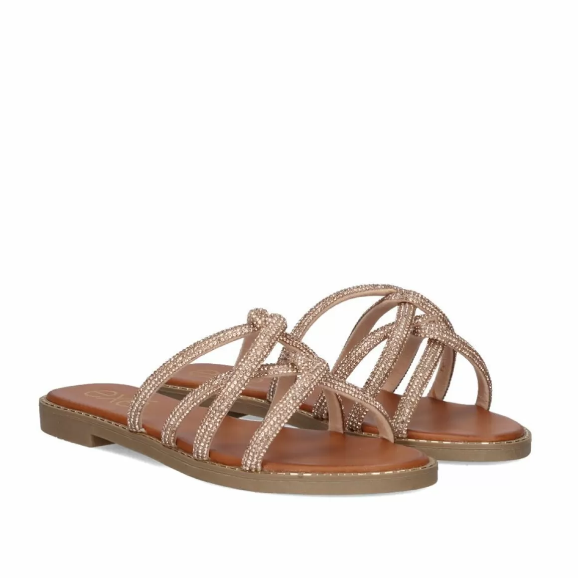 Exe Shoes Sandálias Planas>Sandalia Plana 23V P3375-74 Rosa Ouro