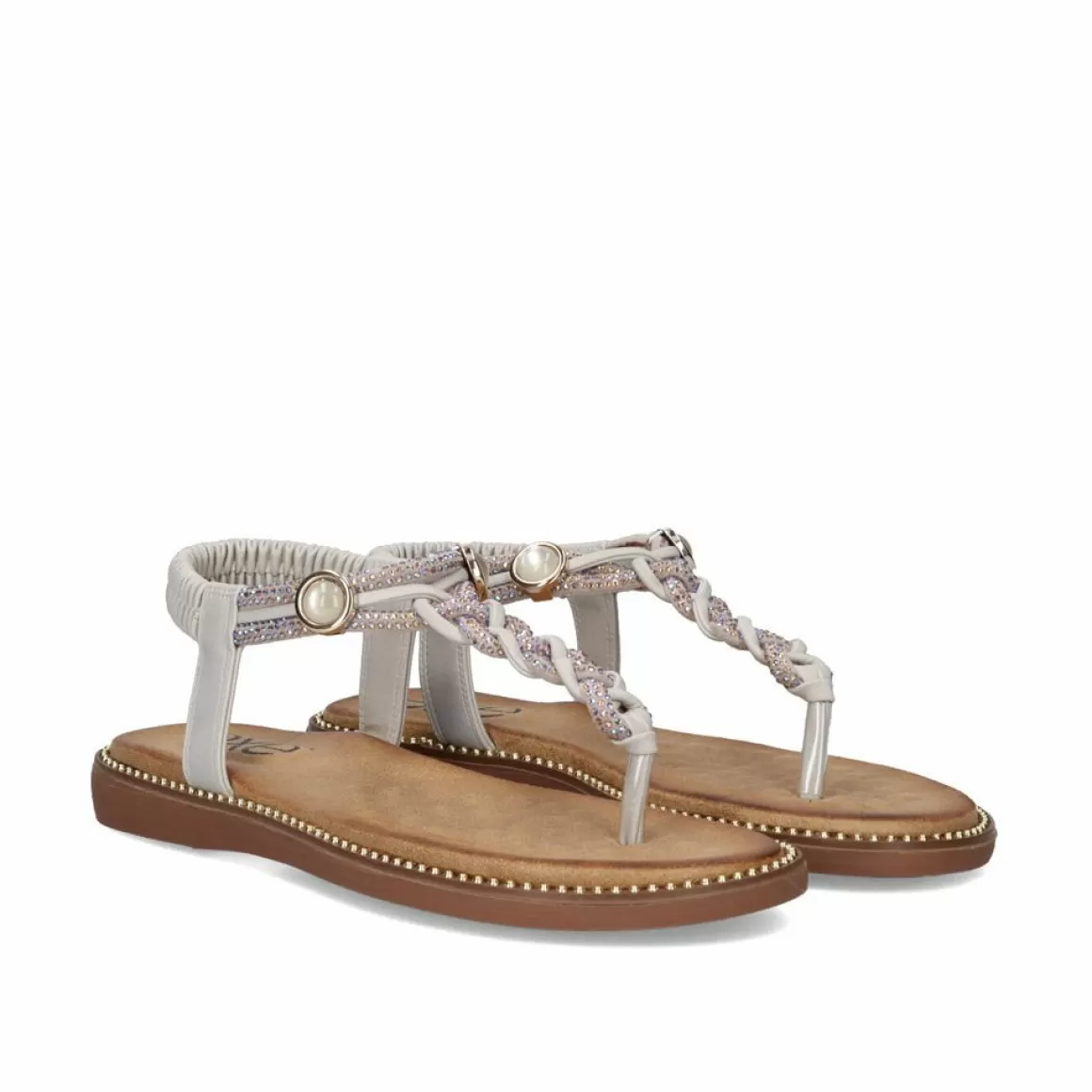 Exe Shoes Sandálias Planas>Sandalia Plana 23V Zf1982-P4 Prata