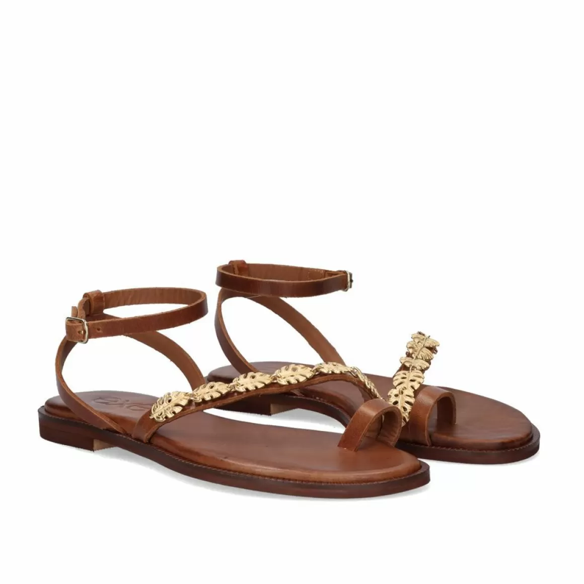 Exe Shoes Sandálias Planas>Sandalia Plana 637 Alicante Tan