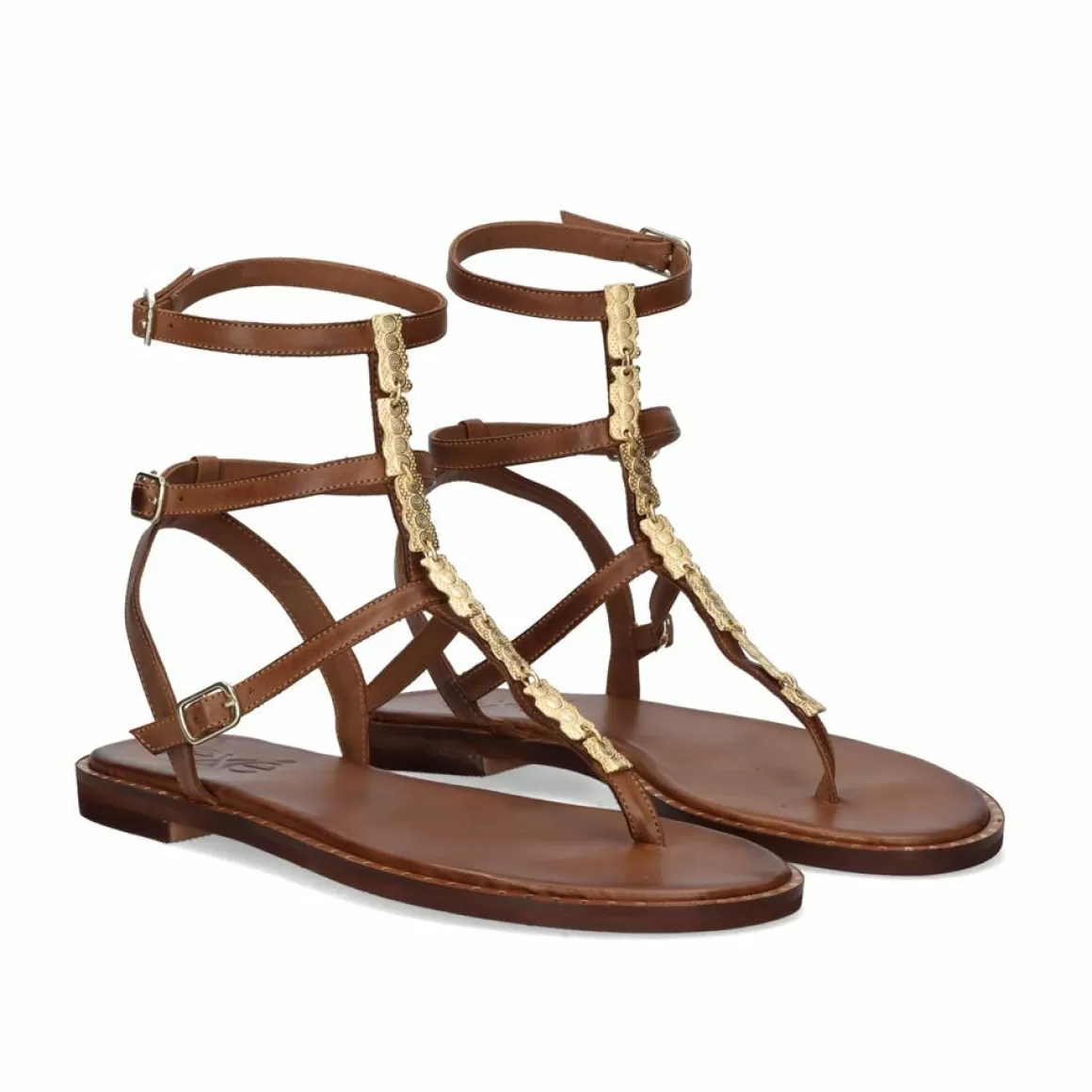Exe Shoes Sandálias Planas>Sandalia Plana 644 Chios Tan